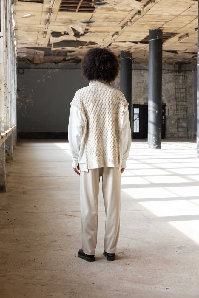 ELEVATA SPLICING LONG SLEEVE HIGHNECK KNITWEAR SWEATER